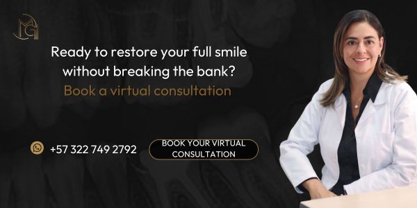 Cost of full mouth dental implants in Colombia, Bogotá, Dr. Carolina Gil